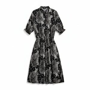 Vintage P.J. Walsh Dress Small Black Bull Animals